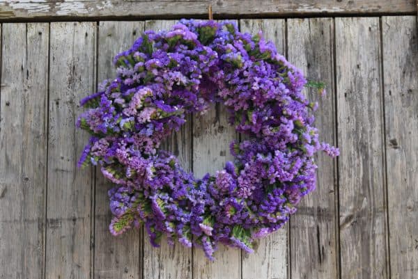 Blue Statice Wreath