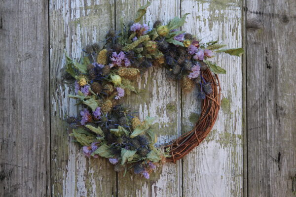 Dried Flower Wreath - The Blues