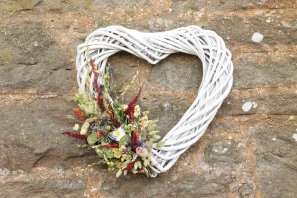 Dried Flower Heart - Pinks n Blues